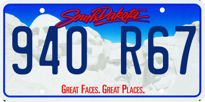 SD license plate 94OR67