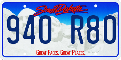 SD license plate 94OR80