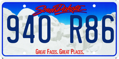 SD license plate 94OR86