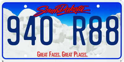 SD license plate 94OR88