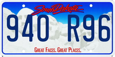 SD license plate 94OR96