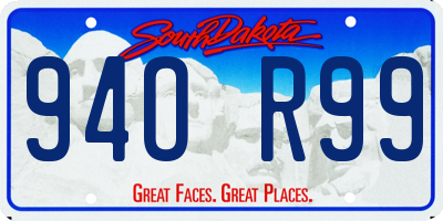 SD license plate 94OR99