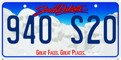 SD license plate 94OS20