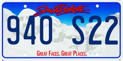 SD license plate 94OS22