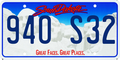 SD license plate 94OS32