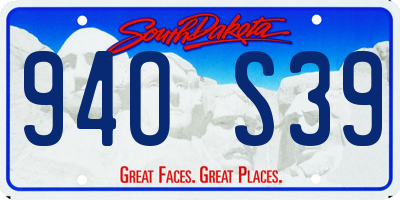 SD license plate 94OS39