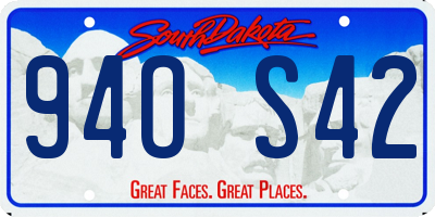 SD license plate 94OS42