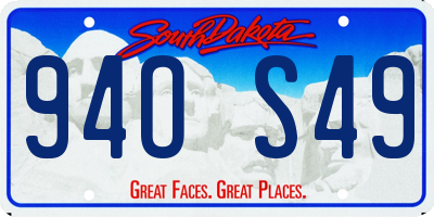 SD license plate 94OS49