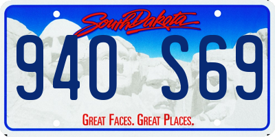 SD license plate 94OS69