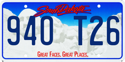 SD license plate 94OT26