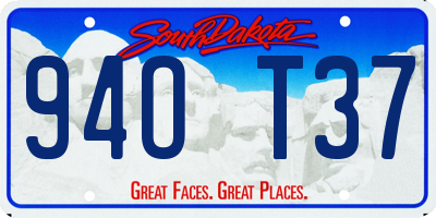 SD license plate 94OT37