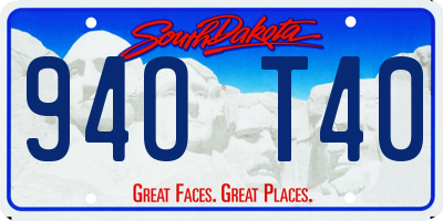 SD license plate 94OT40