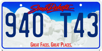 SD license plate 94OT43