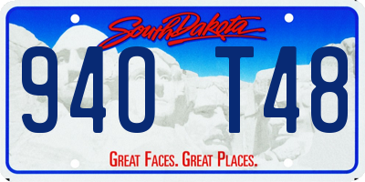 SD license plate 94OT48
