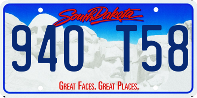 SD license plate 94OT58
