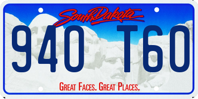 SD license plate 94OT60