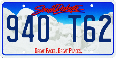 SD license plate 94OT62