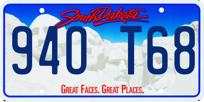 SD license plate 94OT68