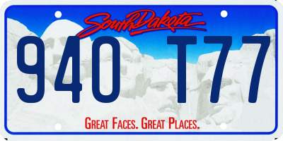 SD license plate 94OT77
