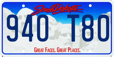 SD license plate 94OT80