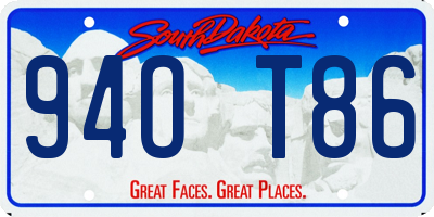 SD license plate 94OT86