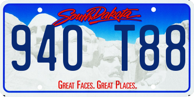 SD license plate 94OT88