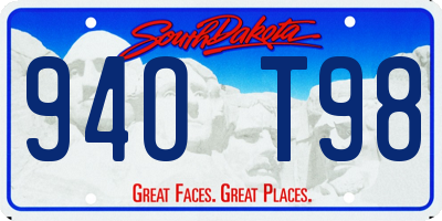 SD license plate 94OT98