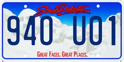SD license plate 94OU01