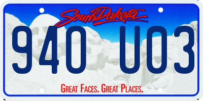 SD license plate 94OU03