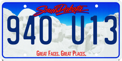SD license plate 94OU13