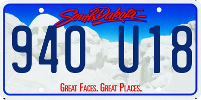 SD license plate 94OU18