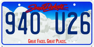 SD license plate 94OU26