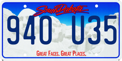 SD license plate 94OU35