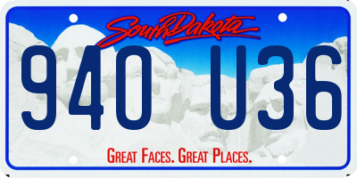 SD license plate 94OU36