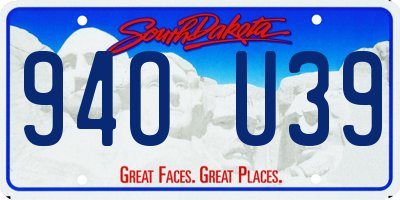 SD license plate 94OU39
