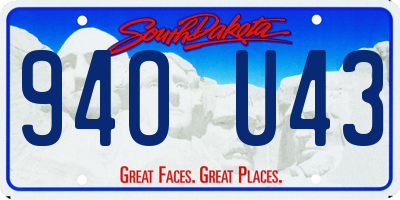 SD license plate 94OU43