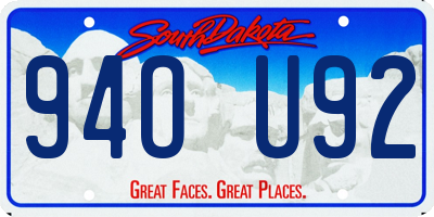 SD license plate 94OU92