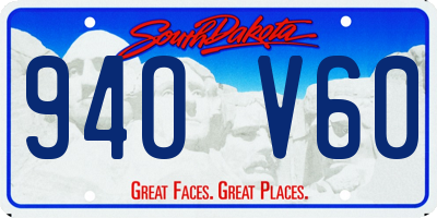 SD license plate 94OV60