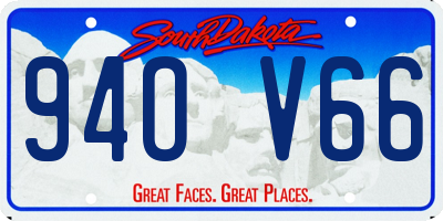 SD license plate 94OV66