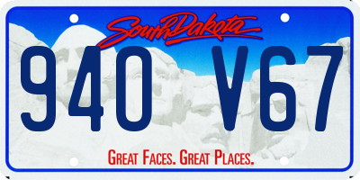 SD license plate 94OV67