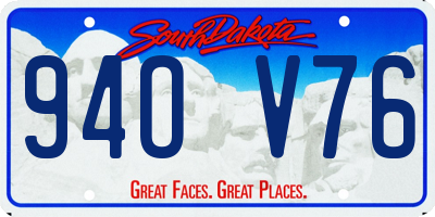 SD license plate 94OV76