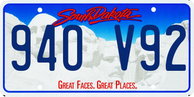 SD license plate 94OV92