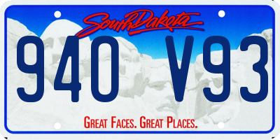 SD license plate 94OV93
