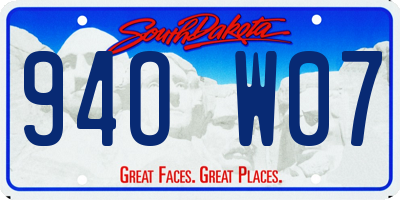 SD license plate 94OW07