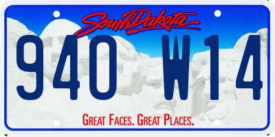 SD license plate 94OW14