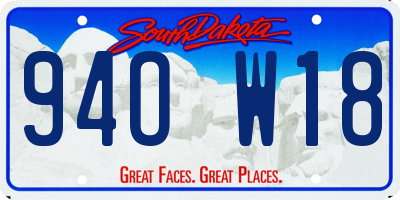 SD license plate 94OW18