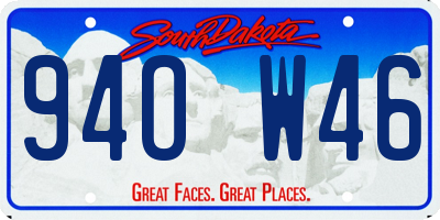 SD license plate 94OW46