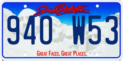 SD license plate 94OW53