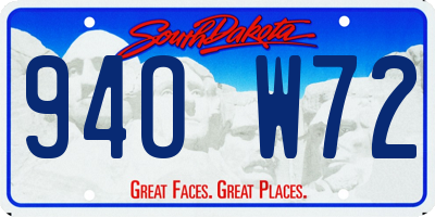 SD license plate 94OW72