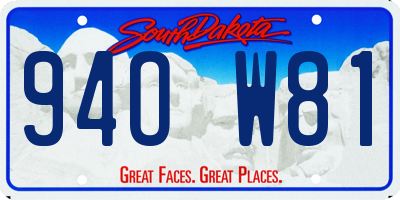 SD license plate 94OW81